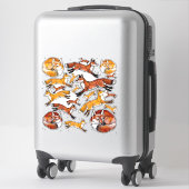 Sticker Renard rouge Orange renards Bois Nature Animal Vin (Sur valise)