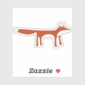 Sticker Renard rouge sauvage (Feuille)