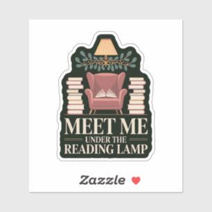Sticker Rencontre-moi sous la lampe de lecture Cozy Holida