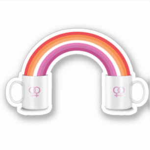 Sticker Rendez-vous café entre lesbiennes