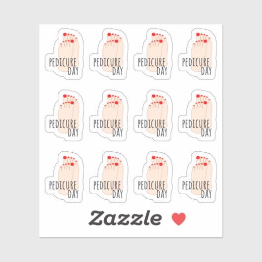 Sticker Rendez-vous de pédicure Planificateur de rappel de (Feuille)