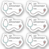 Sticker Rendez-vous vétérinaire Rappel de santé pour anima (Devant)