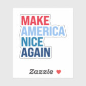 Sticker Rendre l'Amérique agréable (Feuille)