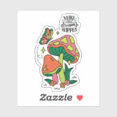 Sticker Rendre les rêves possibles | Papillon aux champign (Feuille)