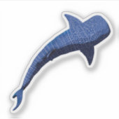 Sticker Rendu de bande dessinée de requin-baleine (Devant)