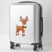 Sticker Rennes de dessin animé joyeux (Sur valise)