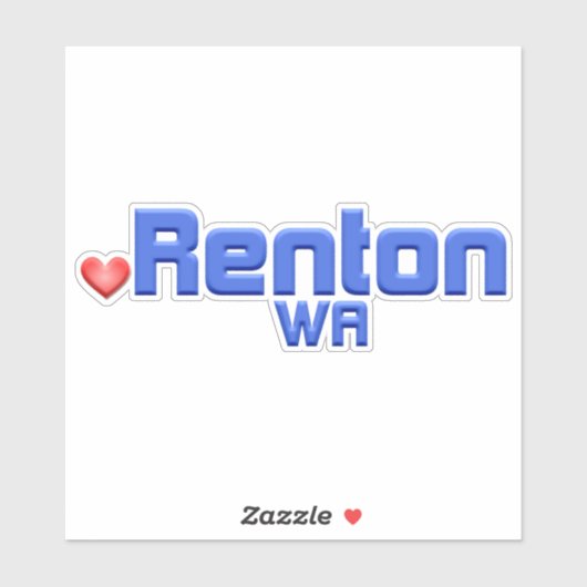 Sticker Renton Washington (Feuille)
