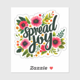 Sticker Répandre la joie avec des fleurs vibrantes et des