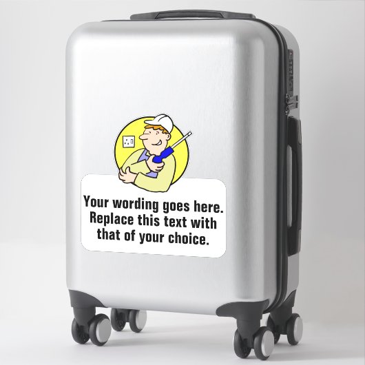 Sticker Réparations électriques (Sur valise)