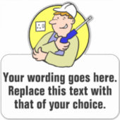 Sticker Réparations électriques (Devant)