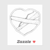 Sticker Réparer un cœur brisé - Esquisse (Feuille)
