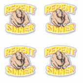 Sticker Repentir Sinner Jésus t'aime (Devant)