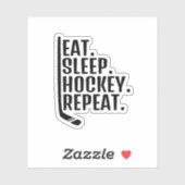 Sticker Répéter le hockey du sommeil (Feuille)