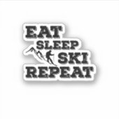 Sticker Répéter le ski du sommeil (Devant)