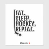 Sticker Répéteur de hockey sur sommeil (Feuille)