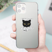 Sticker Repose Sa Face Noir Chat - Avantages PACR (Téléphone)