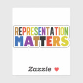 Sticker Representation Matters Rainbow Diversity Laptop (Feuille)