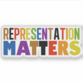 Sticker Representation Matters Rainbow Diversity Laptop (Devant)