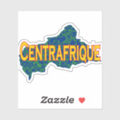 Sticker République centrafricaine (Feuille)