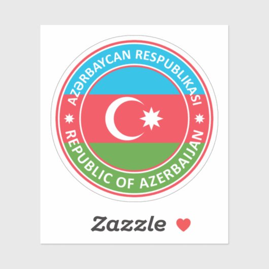 Sticker République d'Azerbaïdjan (Feuille)