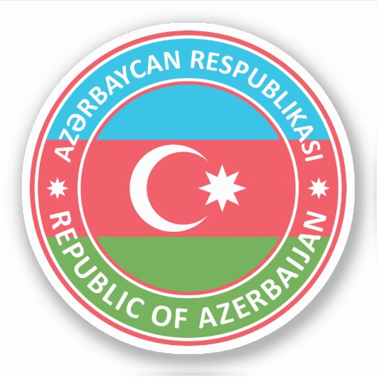 Sticker République d'Azerbaïdjan (Devant)