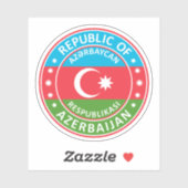 Sticker République d'Azerbaïdjan (Feuille)