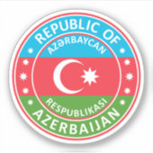 Sticker République d'Azerbaïdjan (Devant)