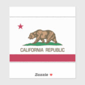 Sticker République de Californie (drapeau d'État) (Feuille)