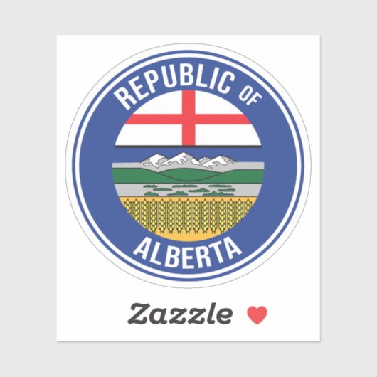 Sticker République de l'Alberta WEXIT (Feuille)