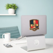 Sticker République dominicaine (Ordinateur portable sur le bureau)
