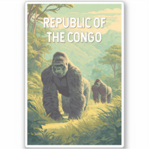 Sticker République du Congo Illustration Voyage Art