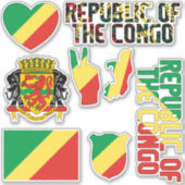 Sticker République Extraordinaire du Congo Forme nationale (Devant)