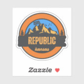 Sticker République, Kansas (Feuille)