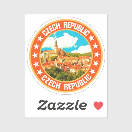 Sticker République tchèque (Feuille)