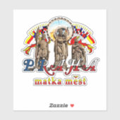 Sticker République tchèque de Prague (Feuille)