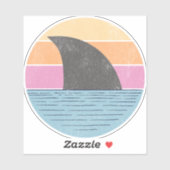 Sticker Requin au coucher du soleil (Feuille)