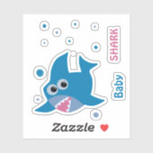 Sticker Requin-bébé (Feuille)