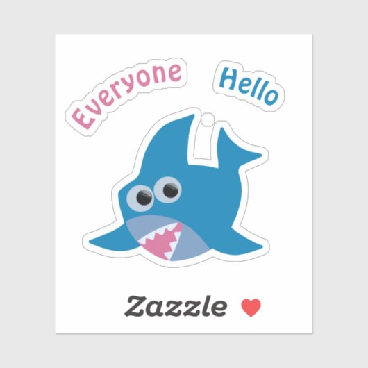 Sticker Requin-bébé (Feuille)