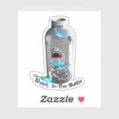 Sticker Requin Dans La Bouteille (Feuille)