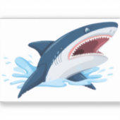 Sticker requin de dessin animé (Recto)