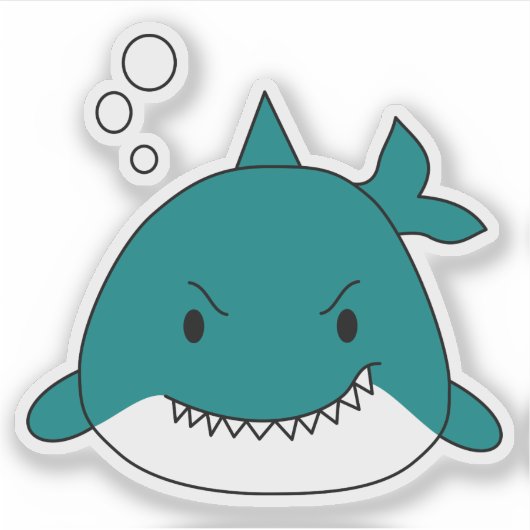Sticker Requin de dessin animé (Devant)