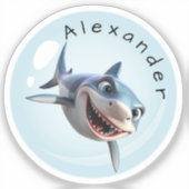 Sticker Requin dentu Personnaliser (Recto)