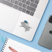 Sticker Requin en tant que policier Police (Ordinateur portable avec iPhone)