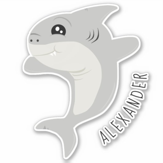 Sticker Requin gris mignon (Devant)