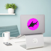 Sticker requin marteau (Ordinateur portable sur le bureau)