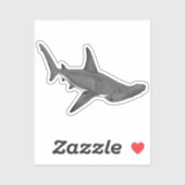 Sticker requin marteau B (Feuille)