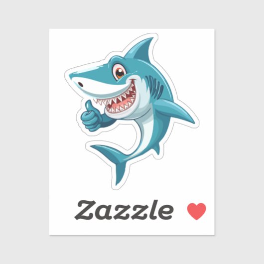Sticker Requin mignon (Feuille)