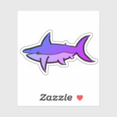 Sticker Requin pourpre (Feuille)