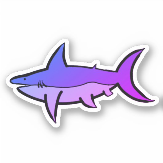 Sticker Requin pourpre (Devant)