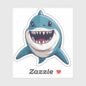 Sticker Requin souriant étanche (Feuille)